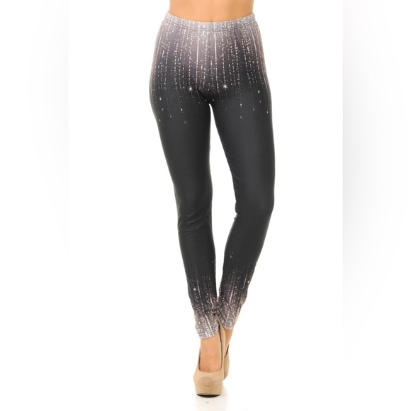 NWT Women’s Creamy Soft Sparkle Contour Extra Plus Size Leggings 2X-5X - Picture 3 of 8